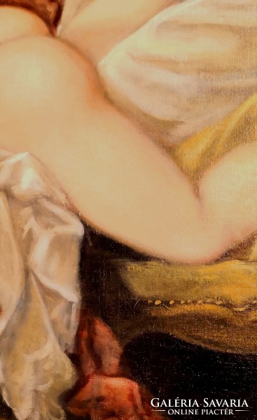 Fk/184 - huge size! Alexander oláh (sándor oláh) painter - female nude painting