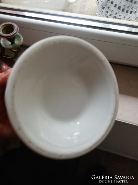 Porcelán patika tégely -nagy méret- 16,5 cm