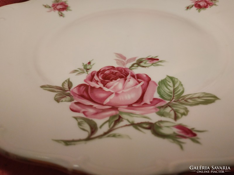 Antik porcelán rózsás kínáló tál