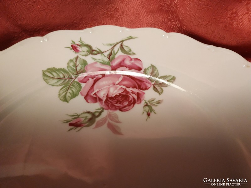 Antik porcelán rózsás kínáló tál