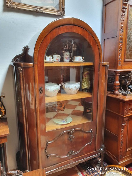 Impressive eclectic 100 year old antique showcase