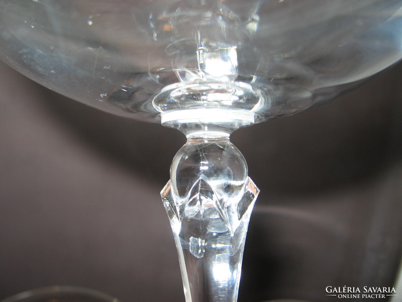 Set of elegant champagne glasses with bohemia crystal