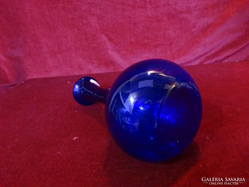 Cobalt blue glass vase, height 22 cm. He has! Jókai.