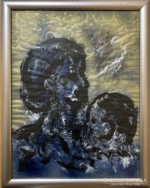 Csorba Simon László (1943-) Anya (1995) című festménye /65x51 cm/