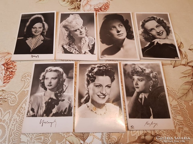 Antik sztárfotó képeslapok az 1940-es évekből Rácz Vali,Tolnay Klári,Szeleczky Zita,Kis Manyi...