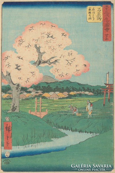 Hiroshige - under the flowering tree - reprint