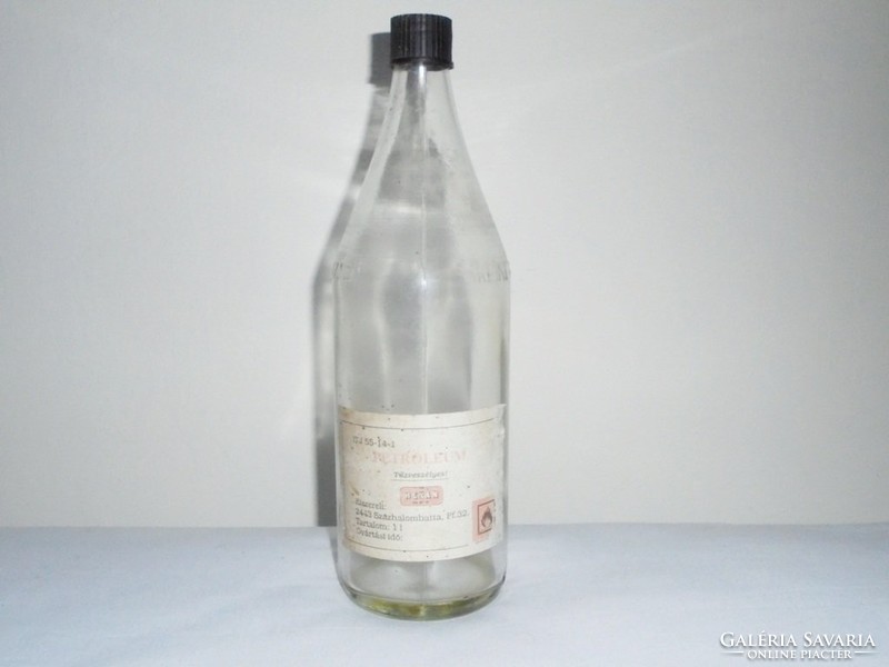 Retro petróleum üveg palack - Hexán Kft. - 1980-as évekből