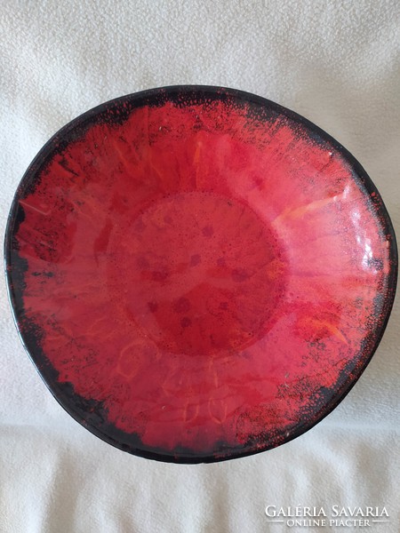 Pesthidegkút: ceramic decorative bowl, marked, collector's item, flawless, 25 cm