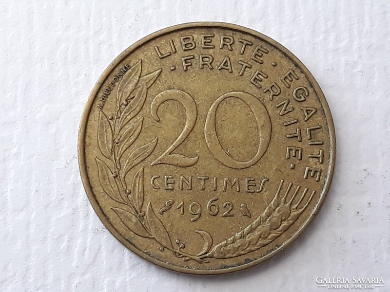 20 Centimes 1962 Coin - French 20 centimes 1962 Foreign Coin