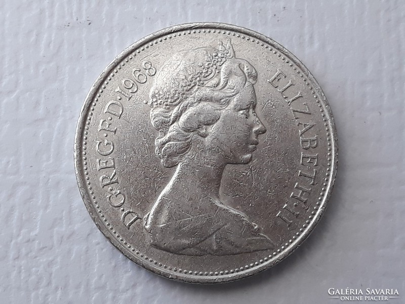 10 Pence 1968 coin - British, English 10 new pence 1968 elizabeth ii d. G. Reg. F. D foreign coin