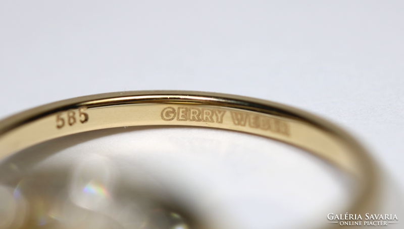 Gerry Weber 14 kr.arany gyűrűm gyémántokkal-citrinnel