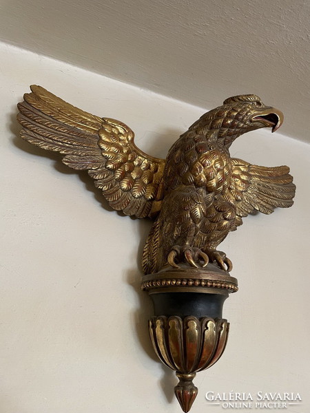 Wonderfully carved, gilded eagle is rare, dreamy !!