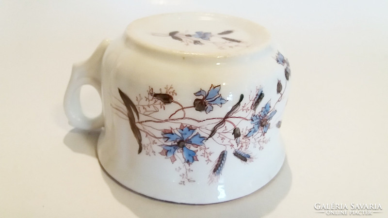 Old folk cup thick-walled mug with cornflowers vintage comic cup