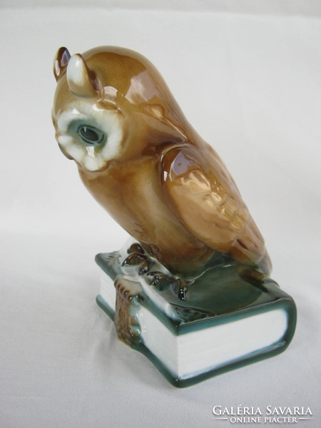 Retro ... Zsolnay porcelain figurine nipple wise owl