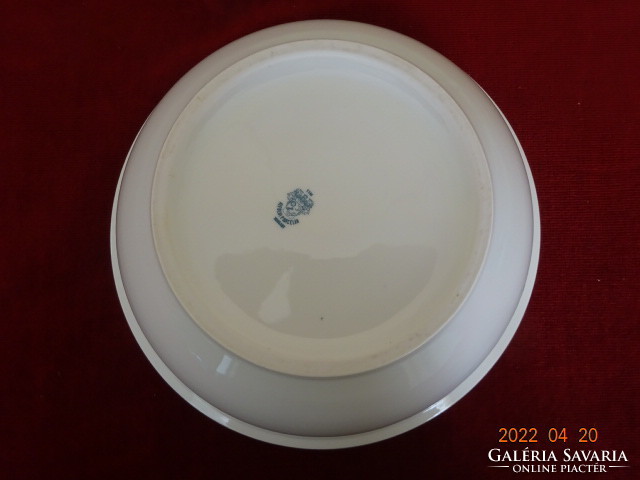Lowland porcelain garnished bowl, yellow pattern, diameter 23 cm. He has! Jókai.