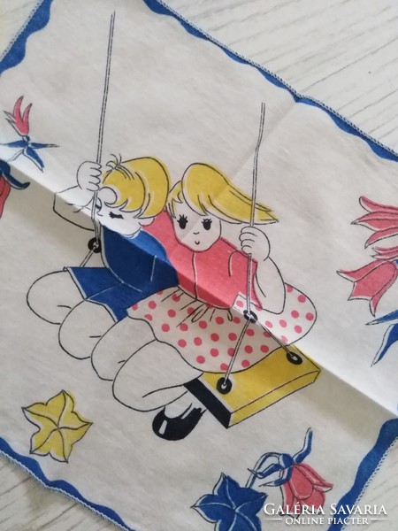 Children's textile handkerchief from the 70's