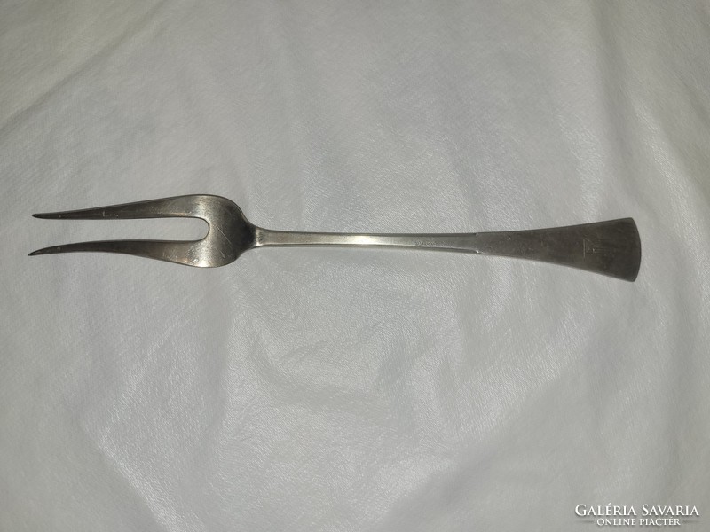 Antique silver big meat fork