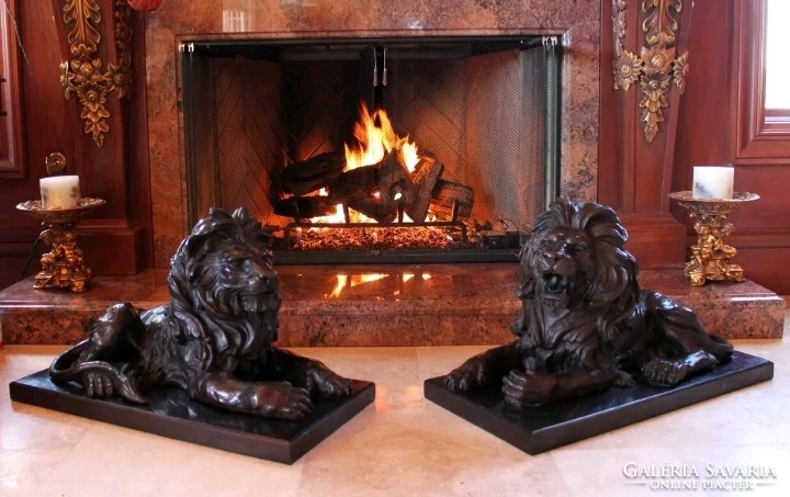 Monumentális oroszlán bronz szobrok