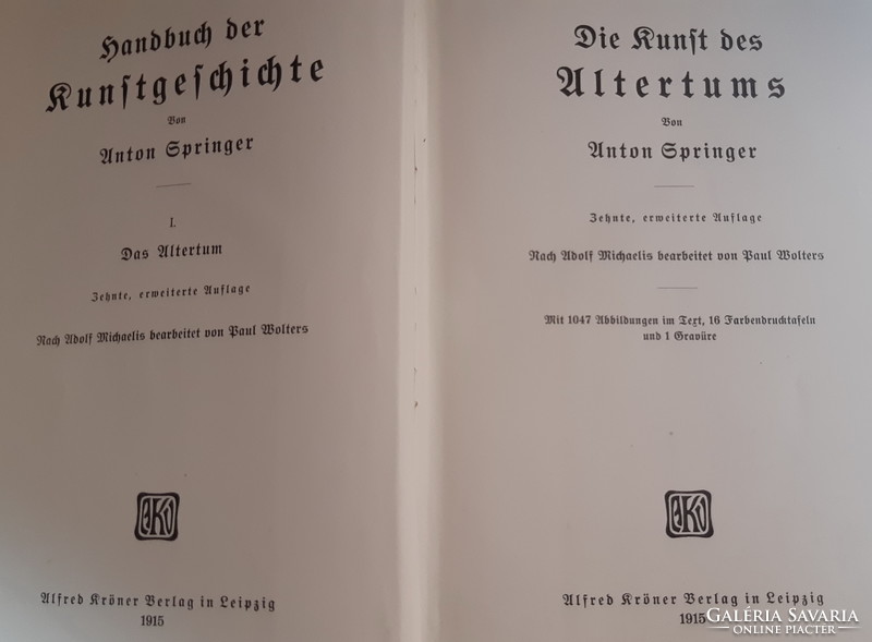Anton Springer: Handbuch der kunstgeschichte i - v