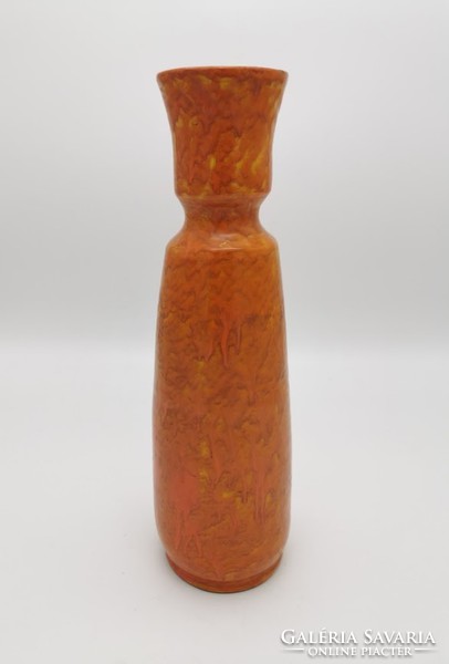 Polyaks, retro vase, Hungarian handicraft ceramics, 34 cm