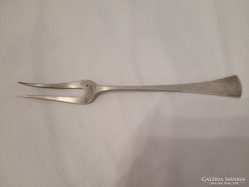 Antique silver big meat fork
