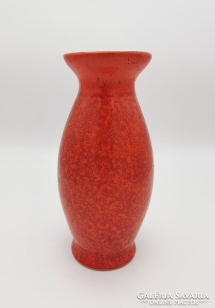Retro vase, Hungarian handicraft ceramics, 26 cm