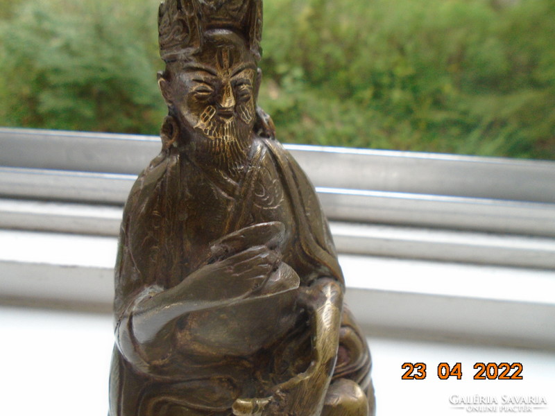 Antique Chinese bronze zao jun kitchen god or stove god