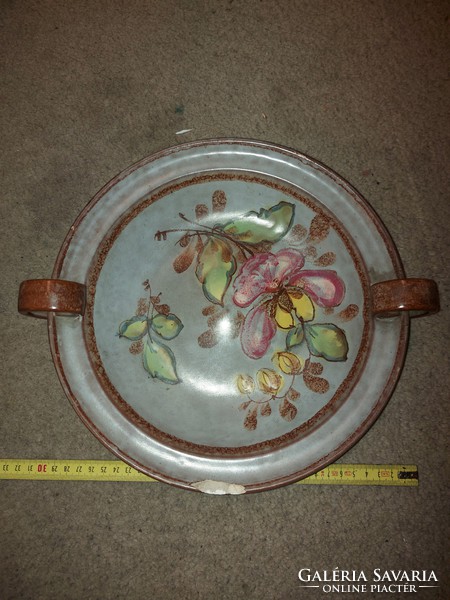 Gudrun ceramic bowl, about 30 Cm, with depression on the rim