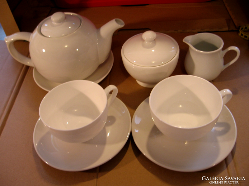 Nana quality white porcelain tea, coffee set for 2 people
