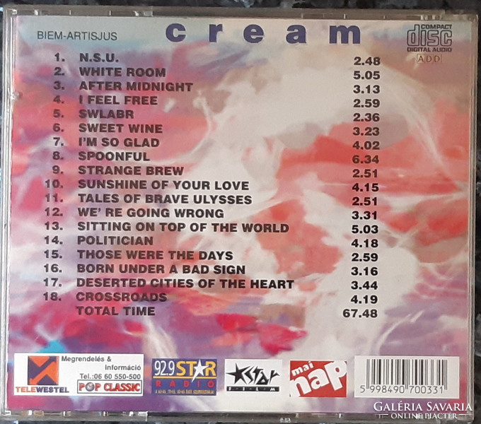 The very best of cream cd