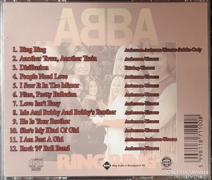 ABBA EGYÜTTES  RING RING    CD