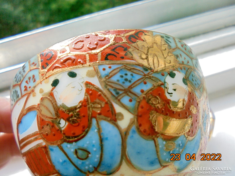 Antique hand marked, hand painted with gold patterns, coffee cup figural and bird flower patterns