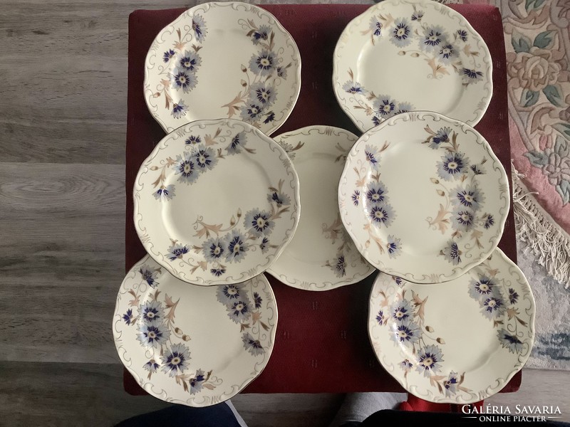 Zsolnay porcelain cornflower pattern cake cookies, flawless