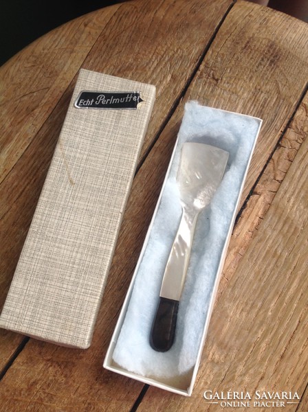Old seashell spoon with silver tip