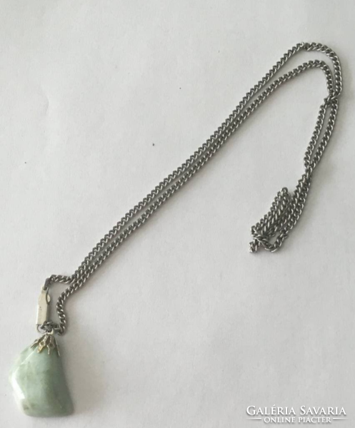 Mineral pendant on chain