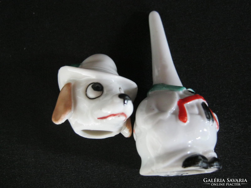 Wagner & Apel porcelán mozgó fejű kutya