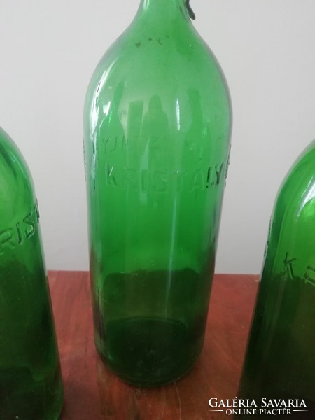 3db kristályvízes csatos üveg palack
