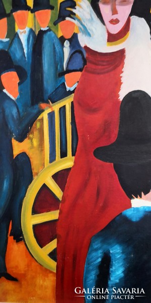 FK/193 - Ernst Ludwig Kirchner – Berlini utcai jelenet című festmény reprodukciója