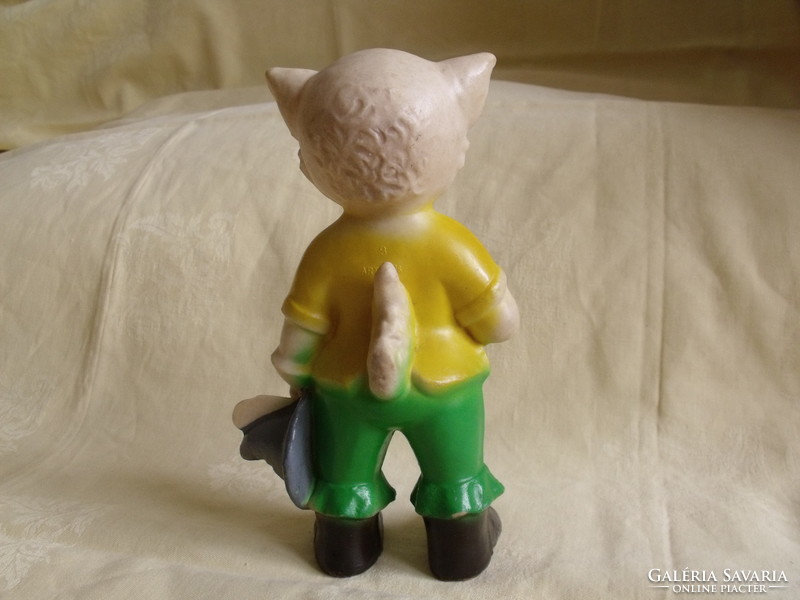 Régi sípoló cica gumifigura csipogó gumi játék macska
