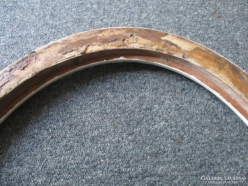 Régi ovál 100 éves fakeret  külső méret 56 x 46 cm