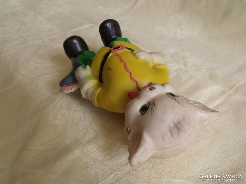 Régi sípoló cica gumifigura csipogó gumi játék macska