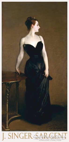 John Singer Sargent Madame X portréja 1884 festmény művészeti plakát, elegáns hölgy fekete estélyi