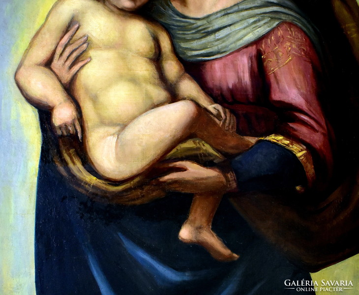 Raffaello Sanzio (1483-1520) után XIX. századi Kelet Európai festő : SIXTUSI MADONNA
