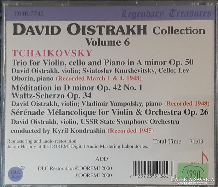 DAVID OISTRAKH COLLECTION  VOLUME 6   CD
