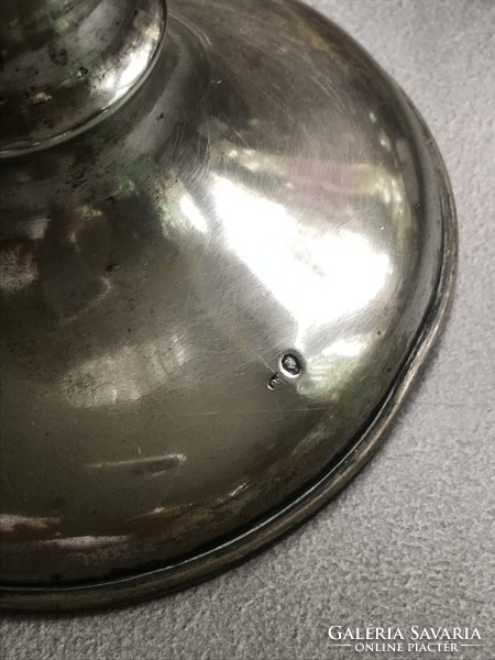 IBUSz relikvia az 1930-as évekből ezüst talppal és kristály üveggel, 32 cm magas