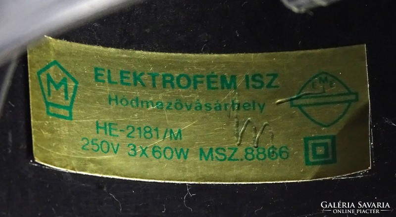1I427 Elektrofém háromkarú vásárhelyi retro barna csillár