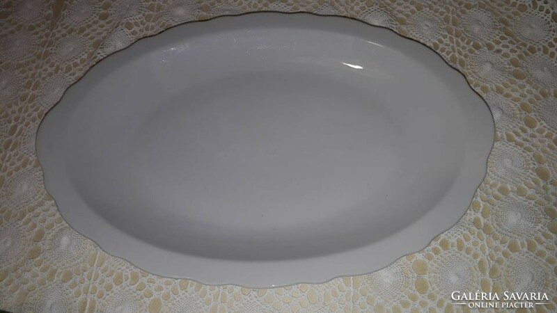 Porcelain, white large serving bowl, oval