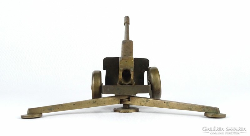 1I695 old world war relic copper anti-aircraft gun machine gun mockup