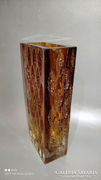It's worth it now! Ingrid glass crystal vase designed by Kurt Wokan circa 1970, damaged