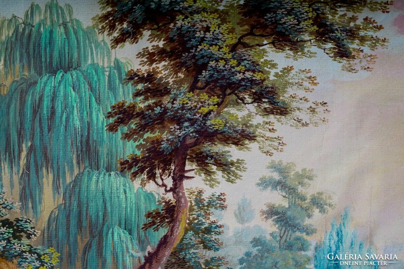 Baroque landscape, gouache, 18th c.